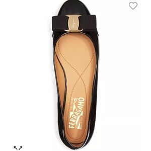 Salvatore Ferragamo Varina Black Ballet Flats